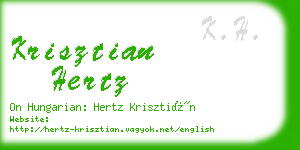 krisztian hertz business card